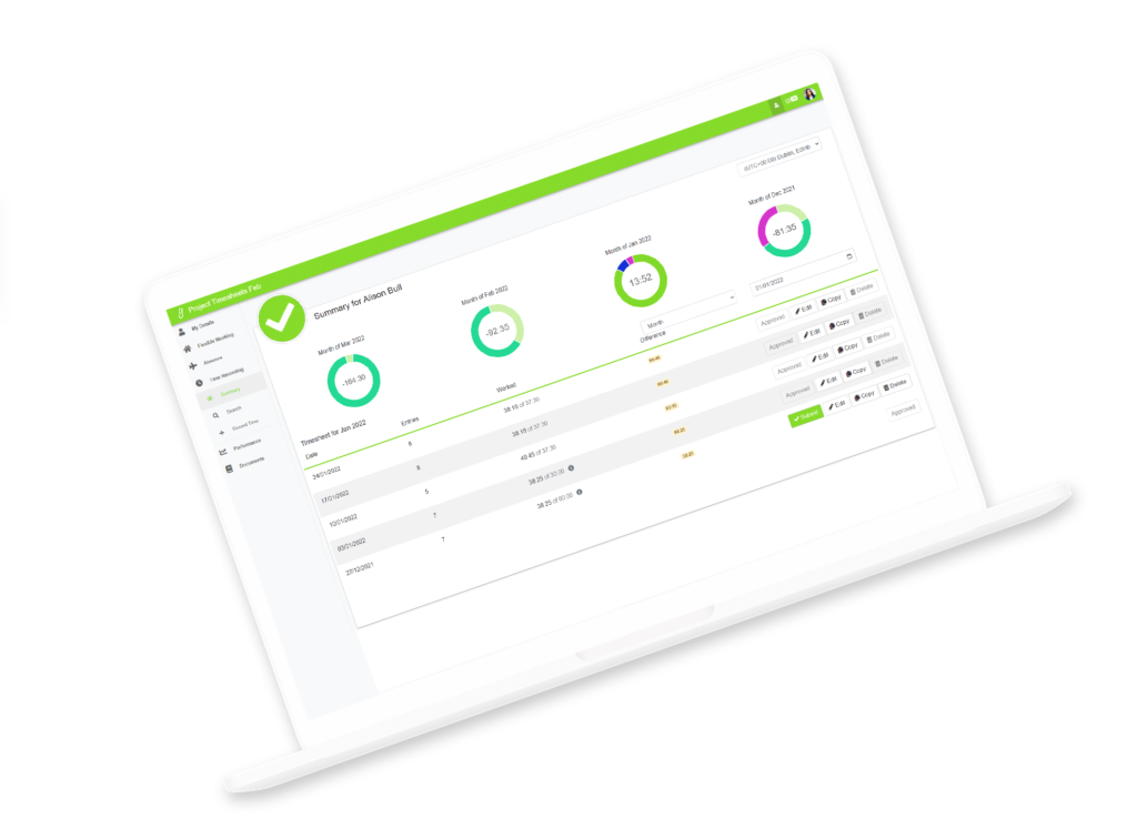 Project Time Sheets Banner